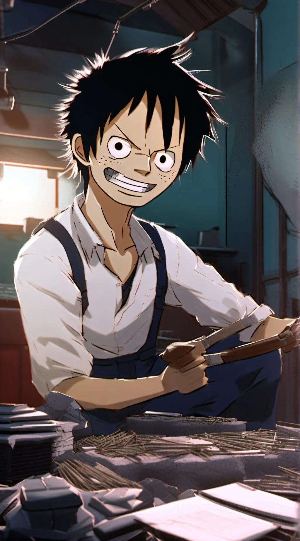 ai character: luffy background