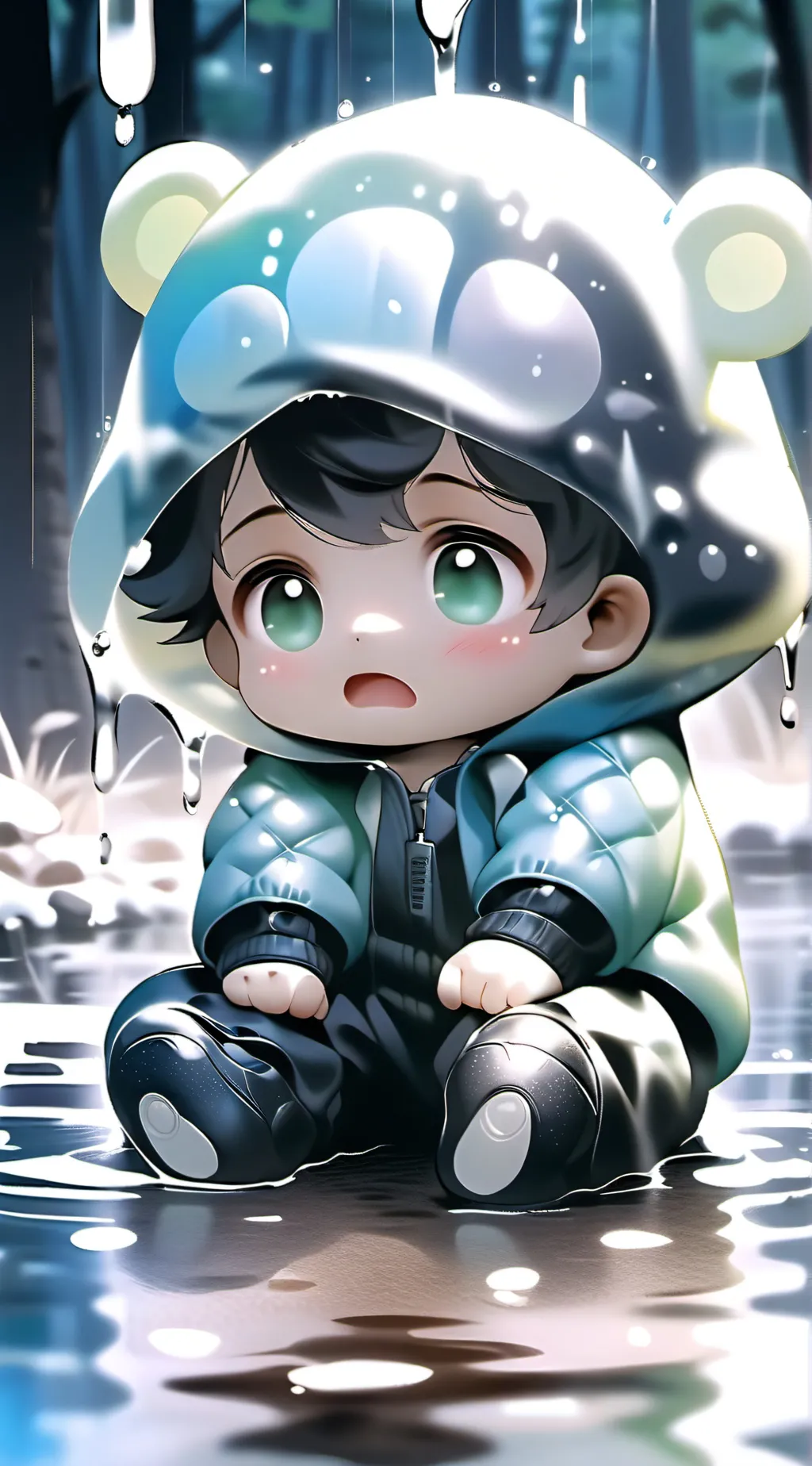 ai character: Abandoned baby background