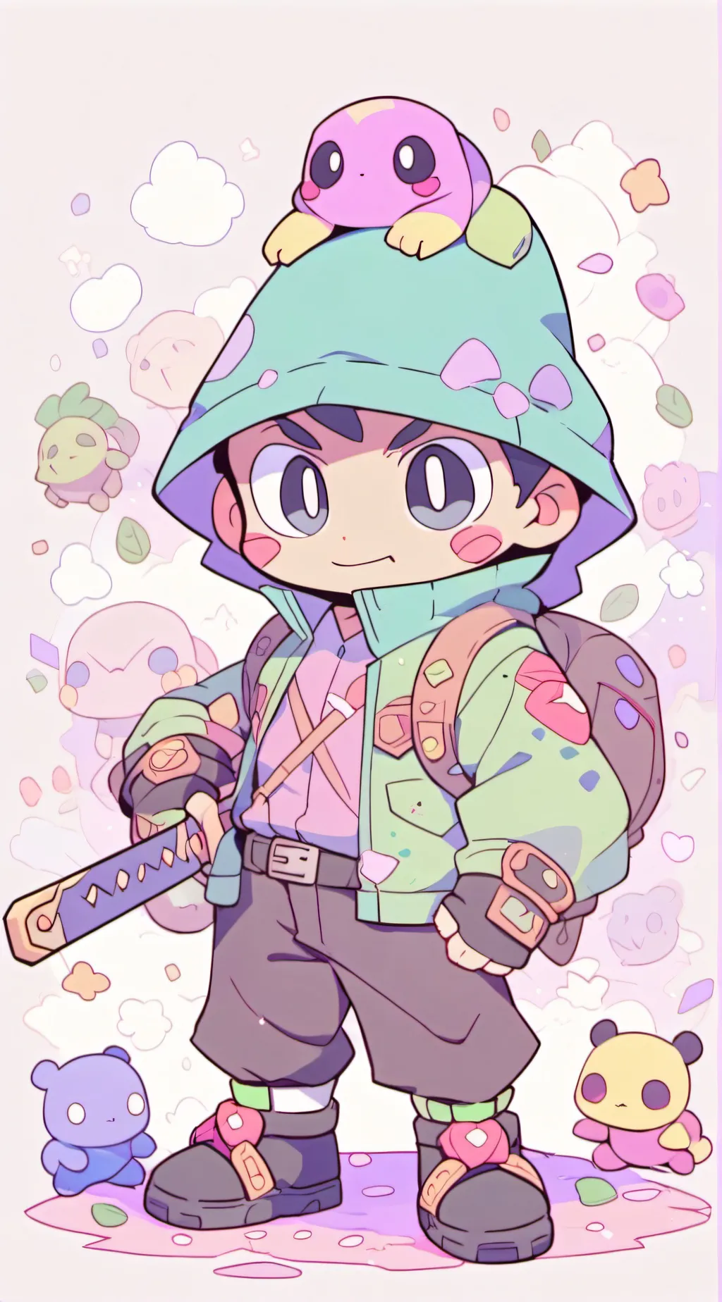 ai character: Raph's sick day 🤒 background