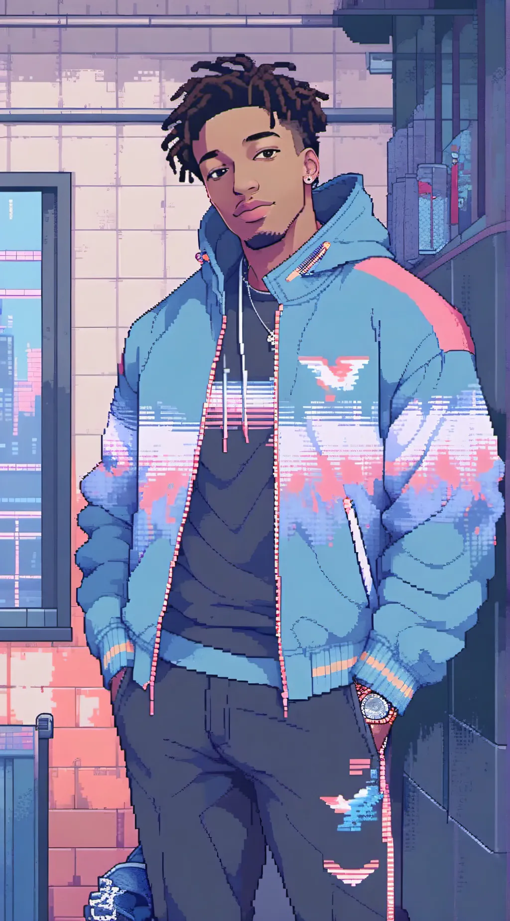 ai character: Miles  background