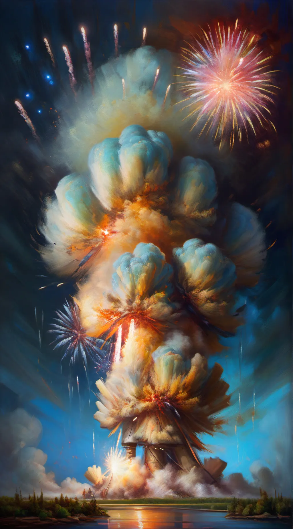 ai character: El diablo firework background