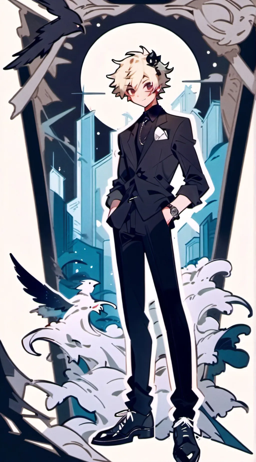 ai character: hashira  background