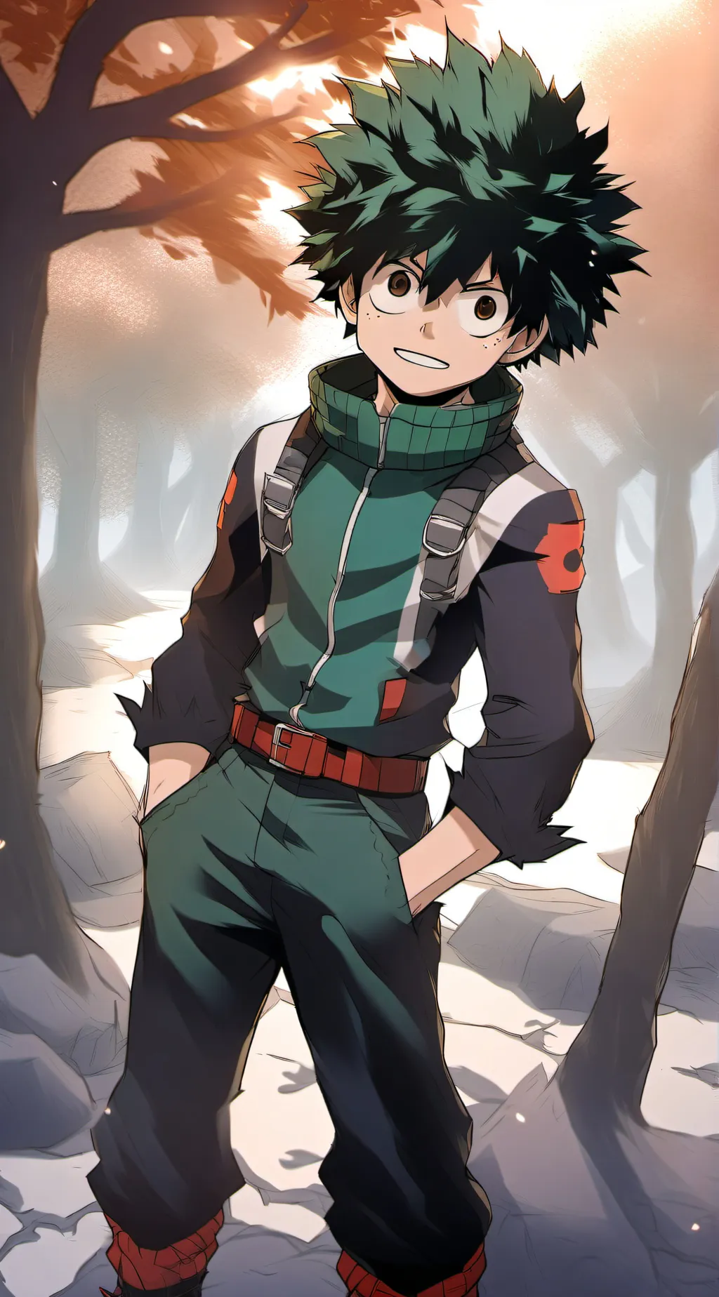 ai character: vigilante deku background