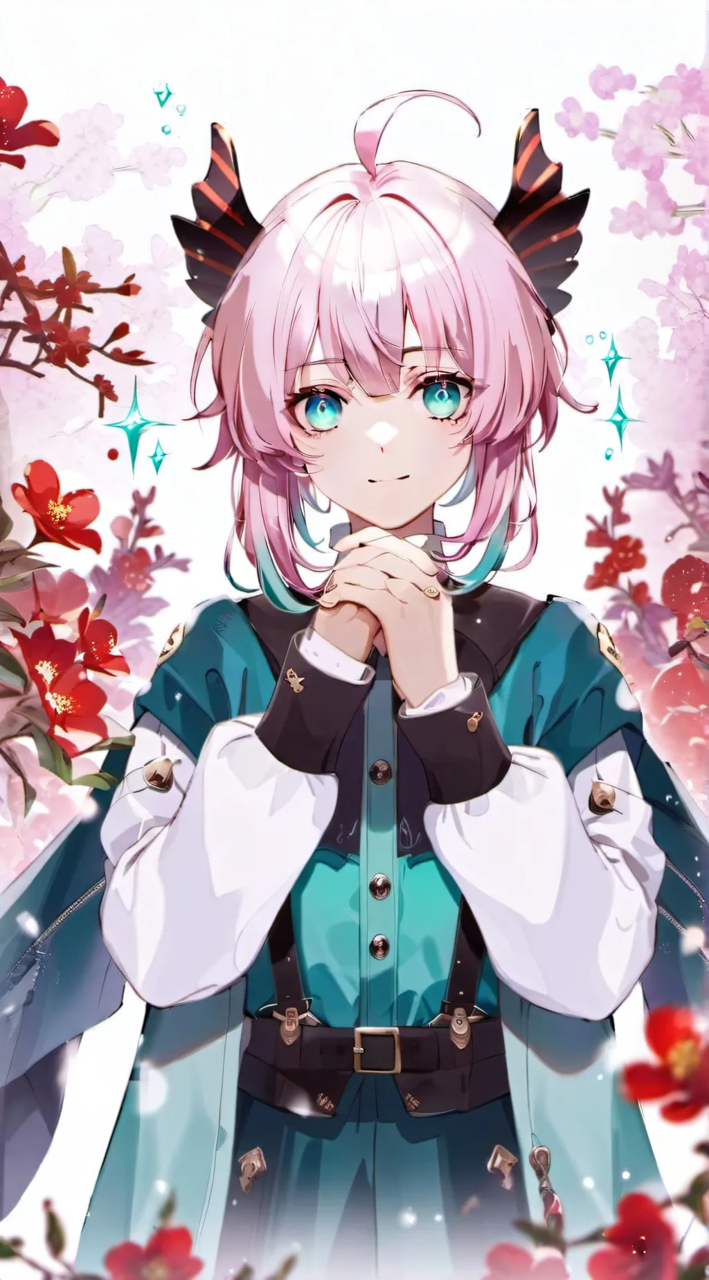 ai character: Violet background