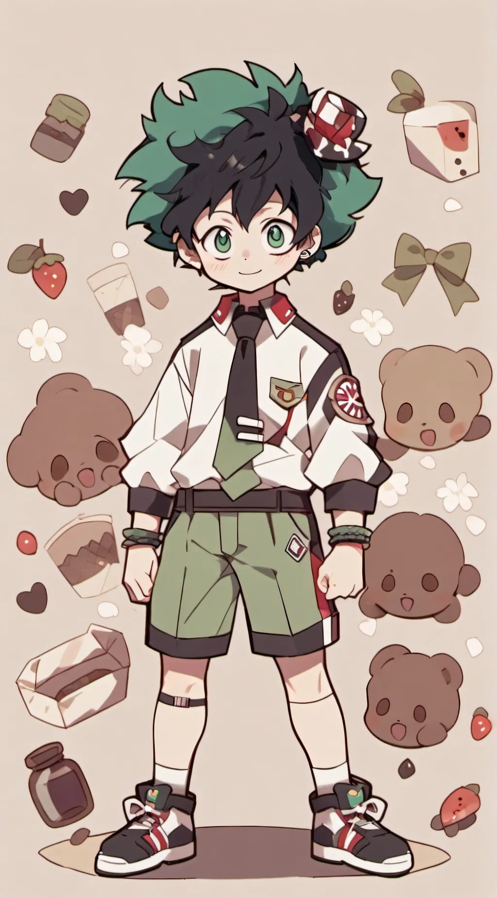 ai character: chibi mha background