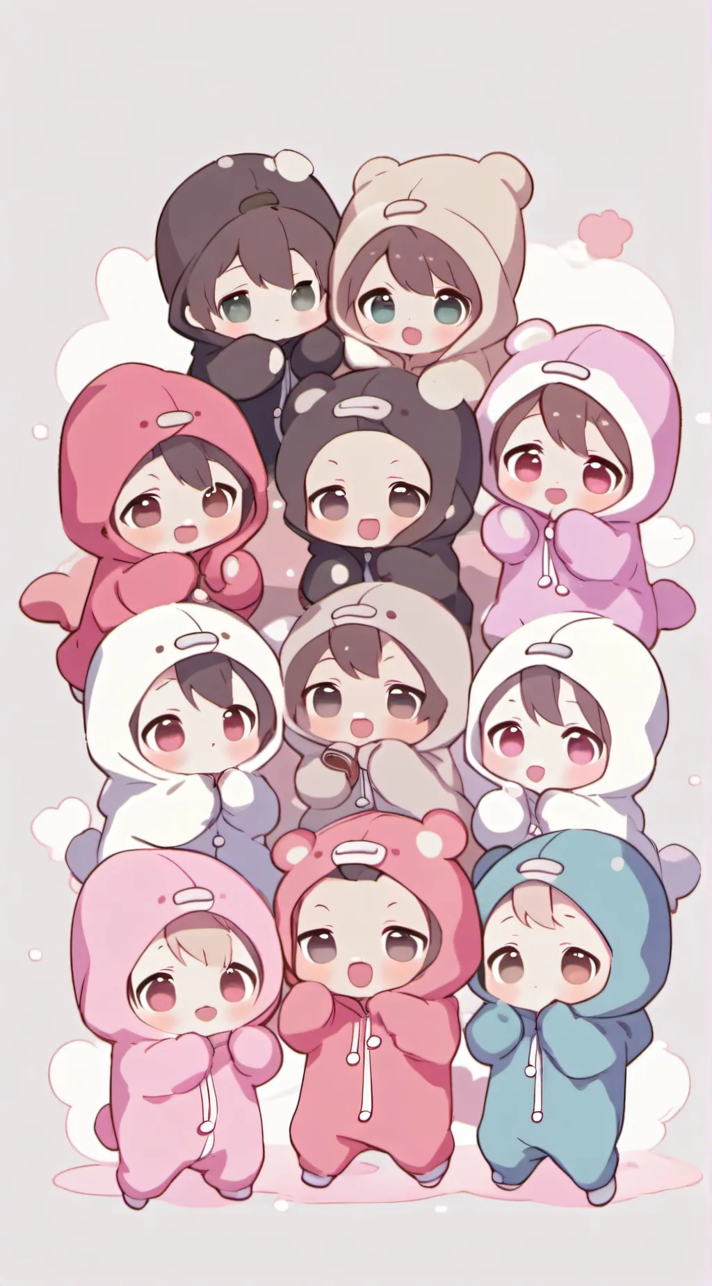 ai character: random babies background