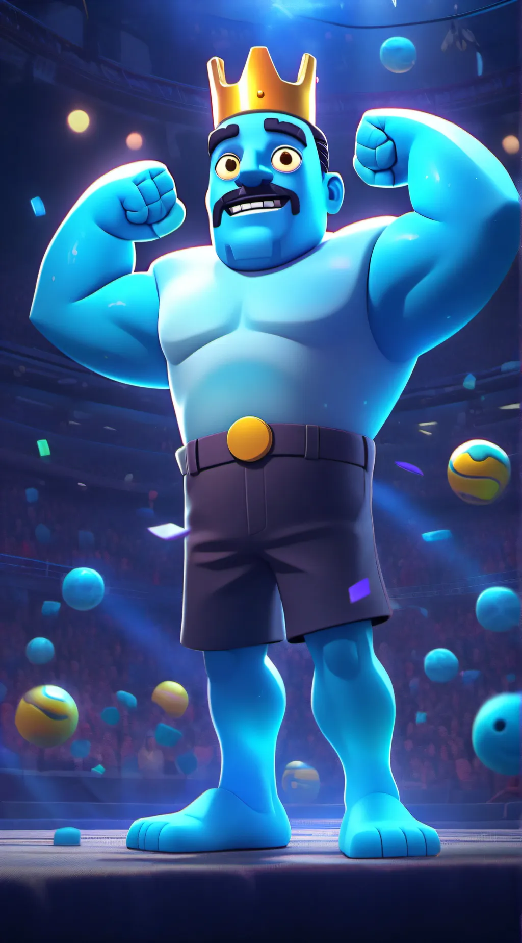 ai character: bule background