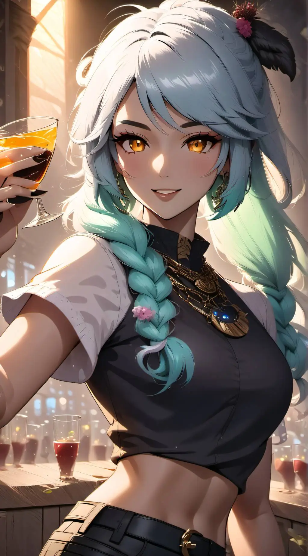 ai character: Monstergirl Rave background