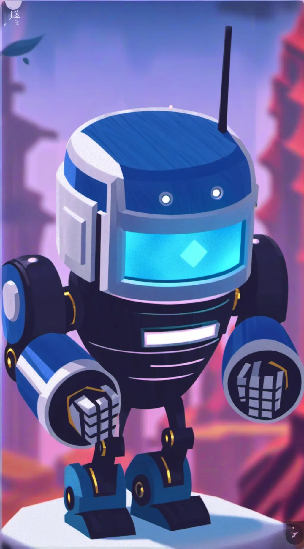 ai character: toy robot background