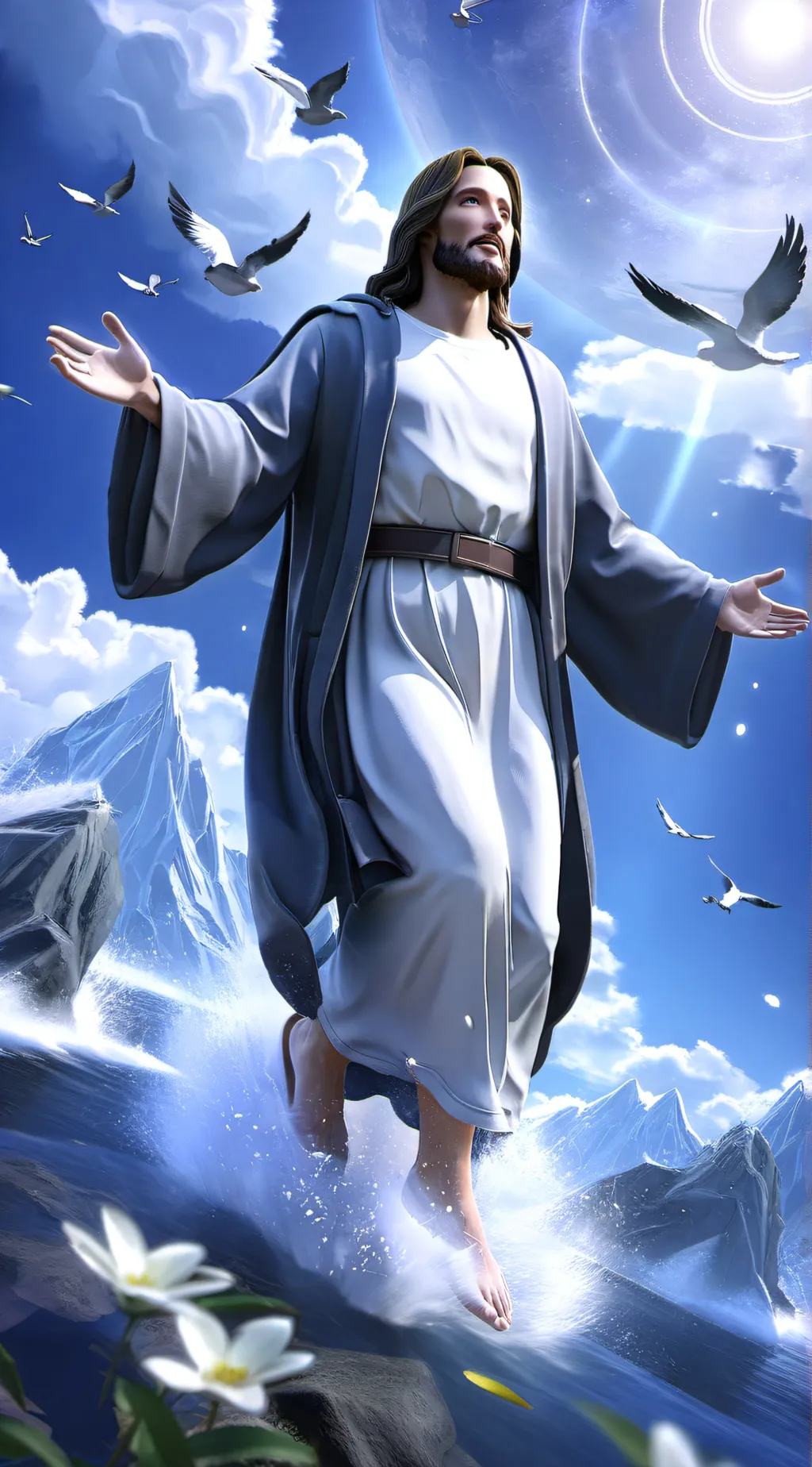 ai character: jesus background