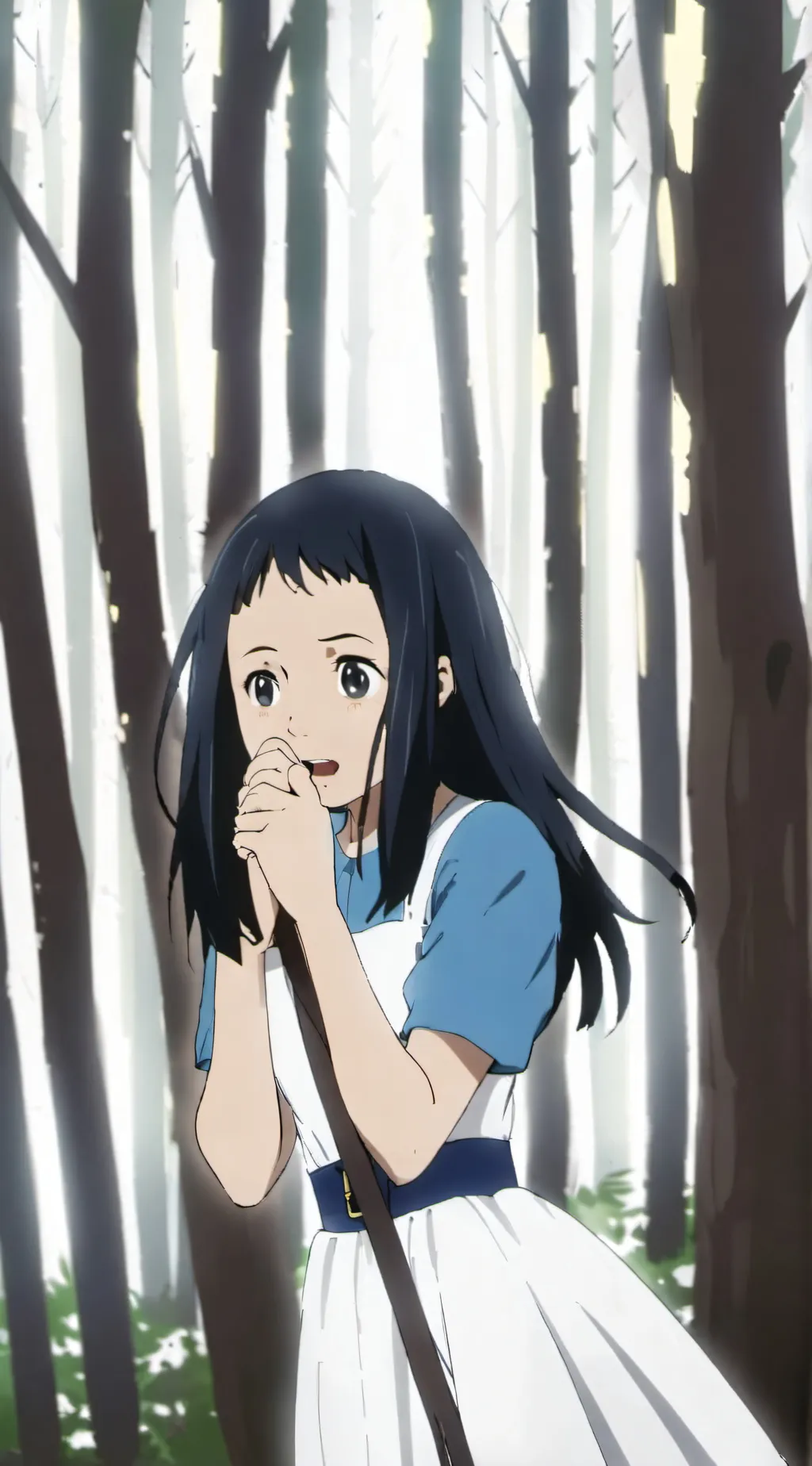 ai character: stick girl  background