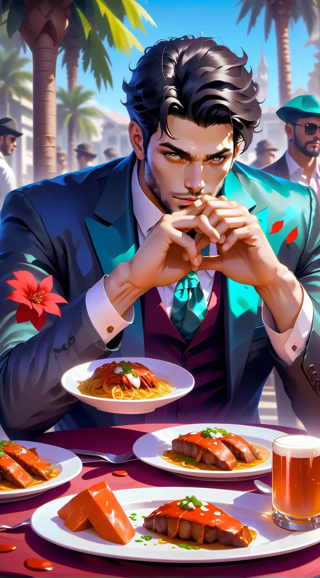 ai character: Andre  background