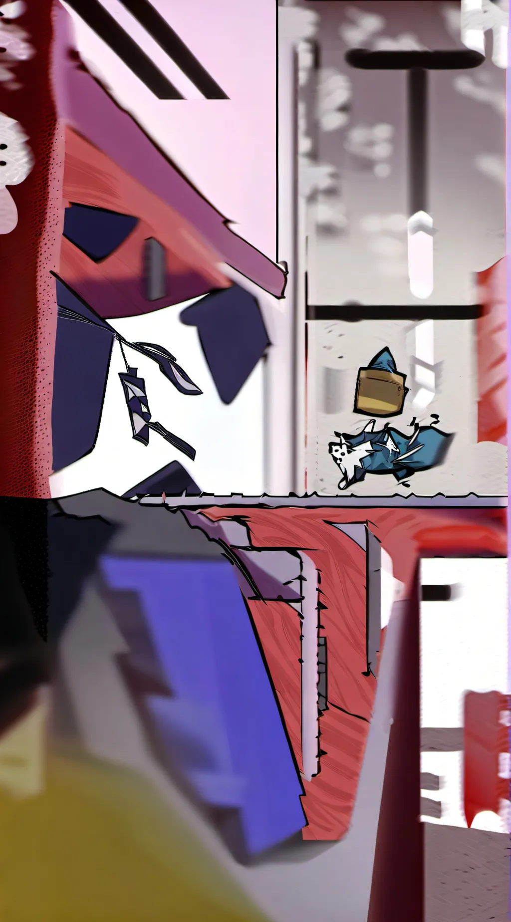 ai character: Pink x purple background