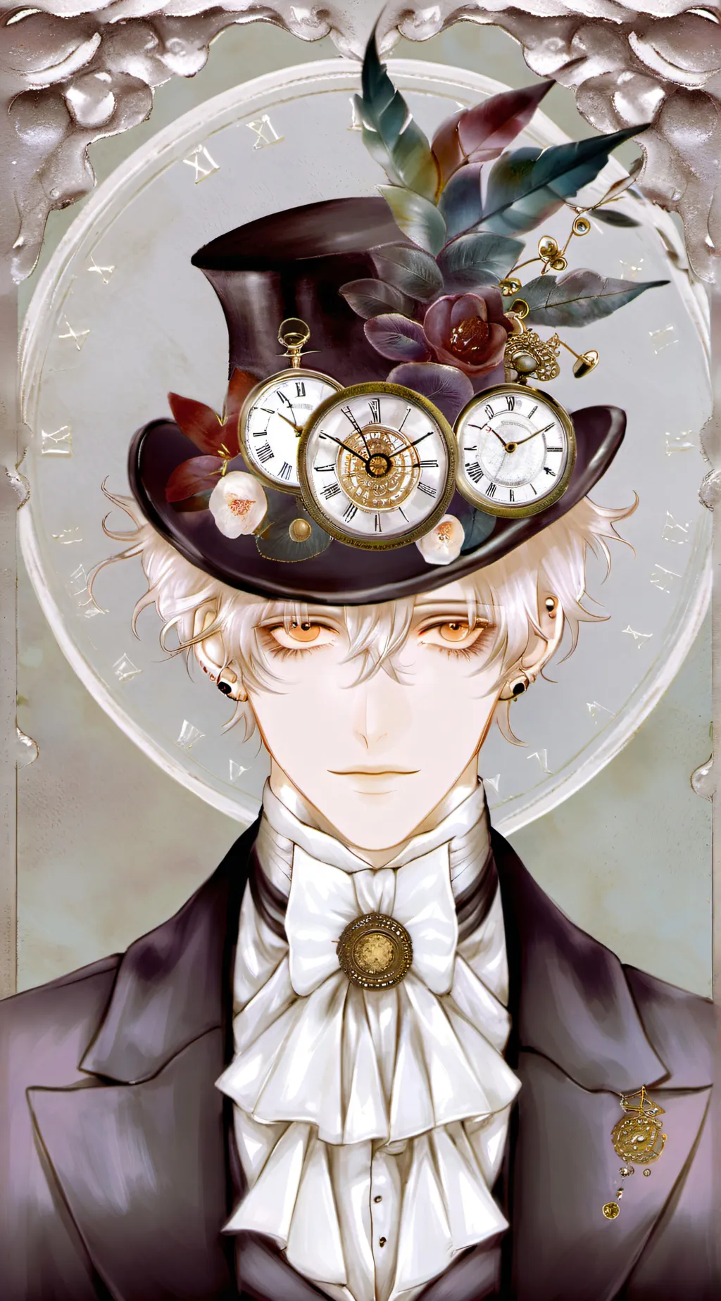 ai character: clocks background