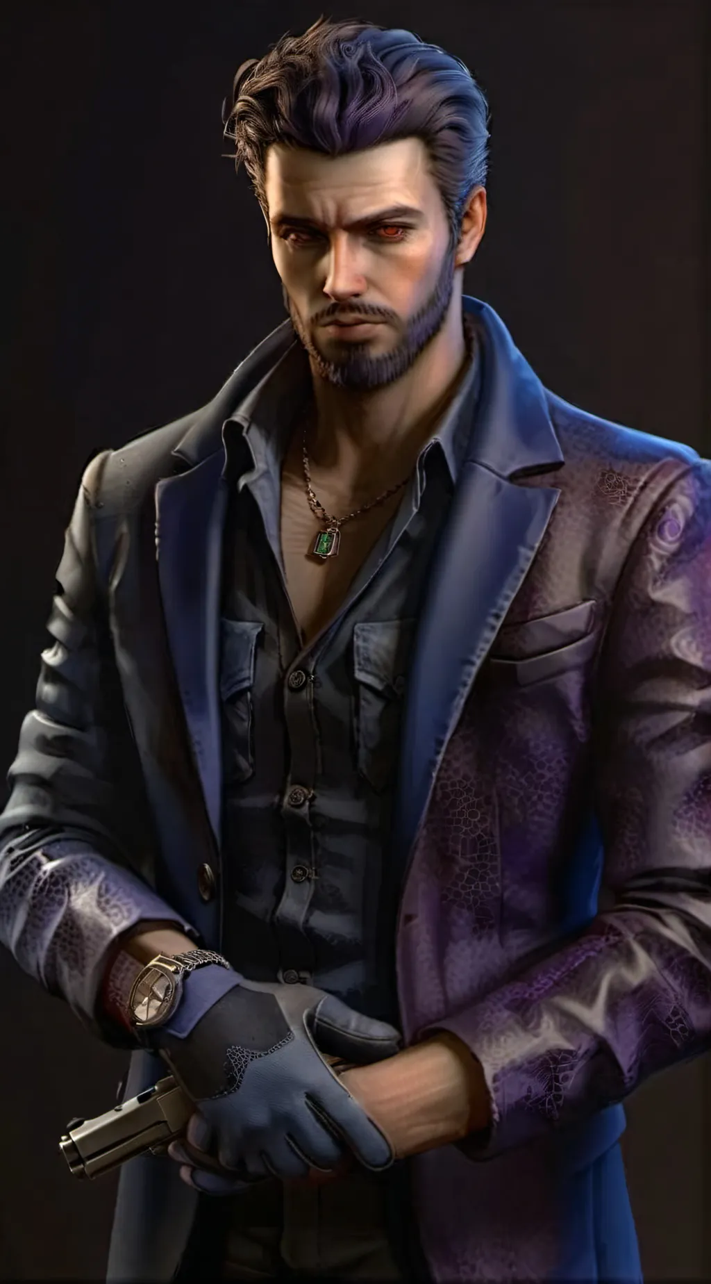 ai character: Aaron shaft background