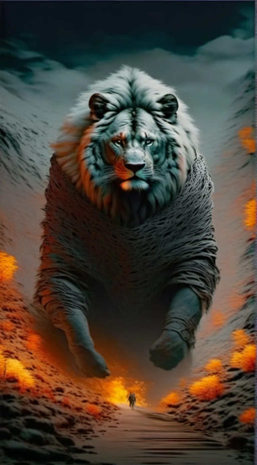 ai character: ALPHA wolf background