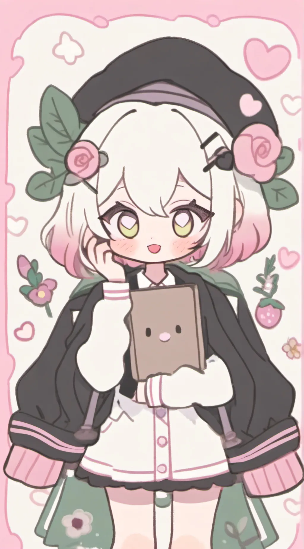 ai character: Radioapple background