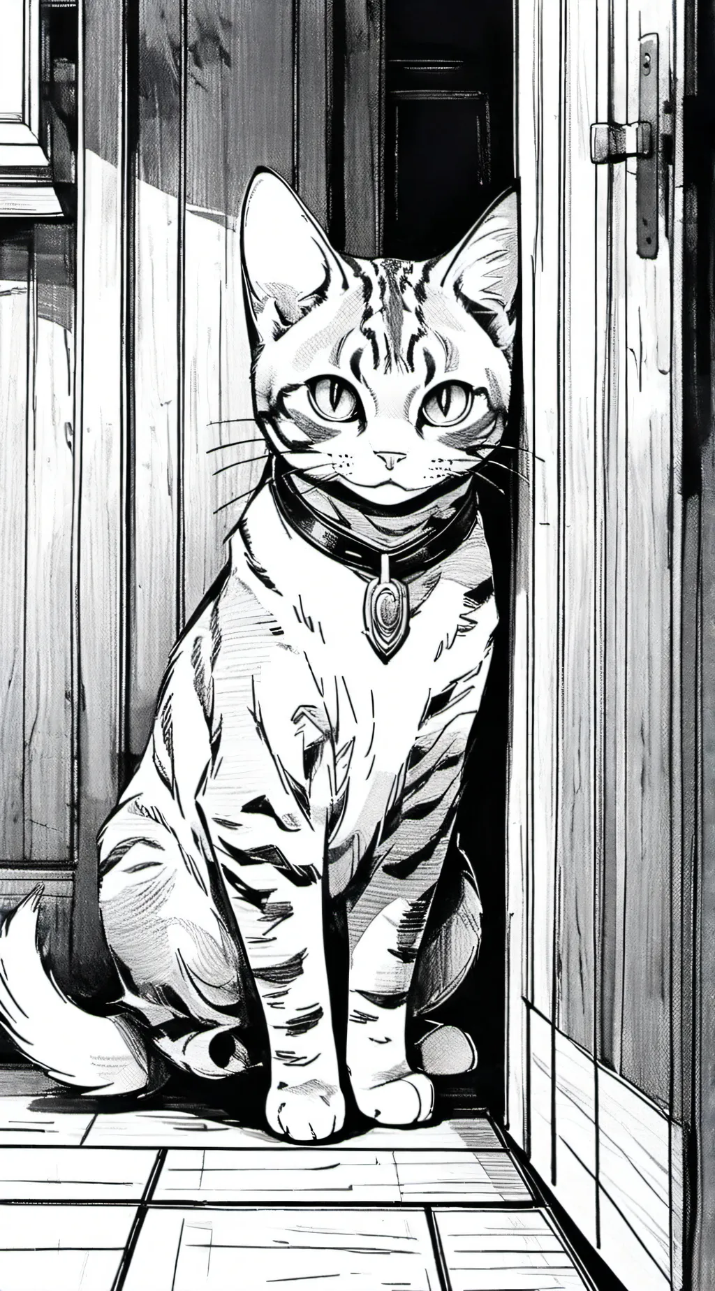 ai character: scary cat background