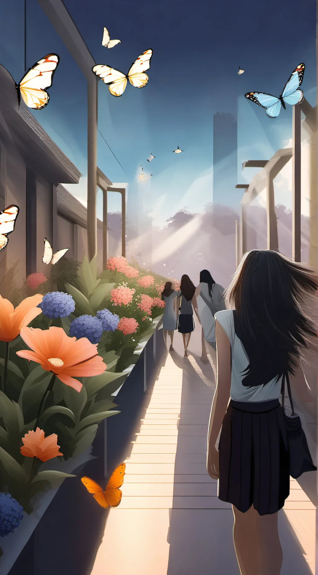 ai character: kny field trip  background