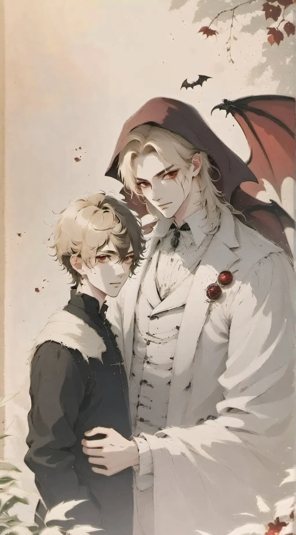 ai character: Love at first bite background