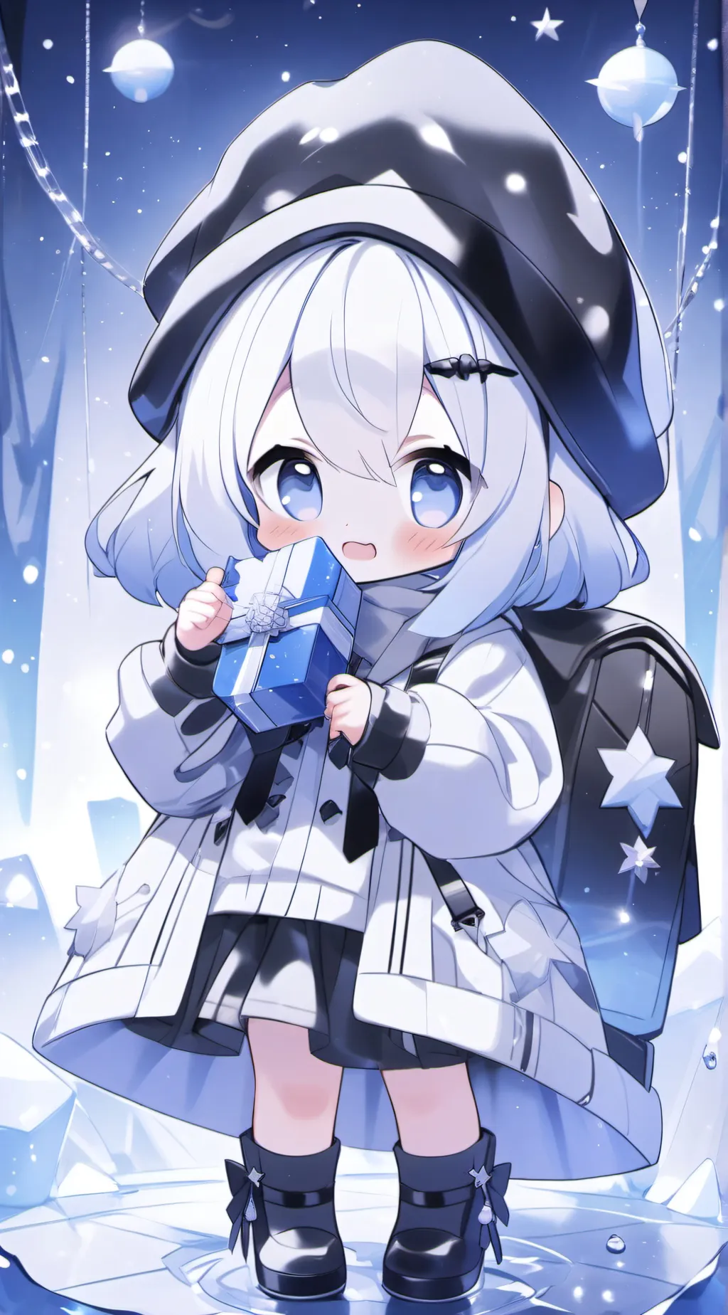 ai character: ice cube background