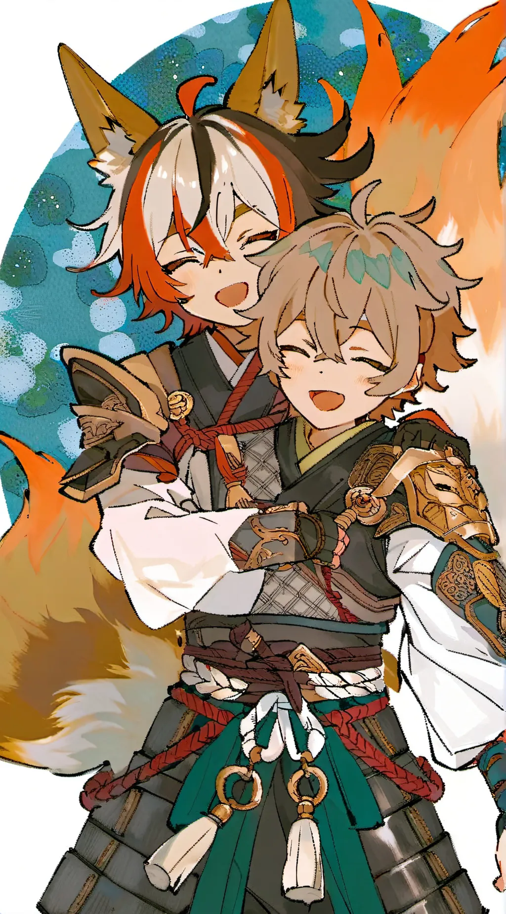 ai character: Kazuha x Gorou  background