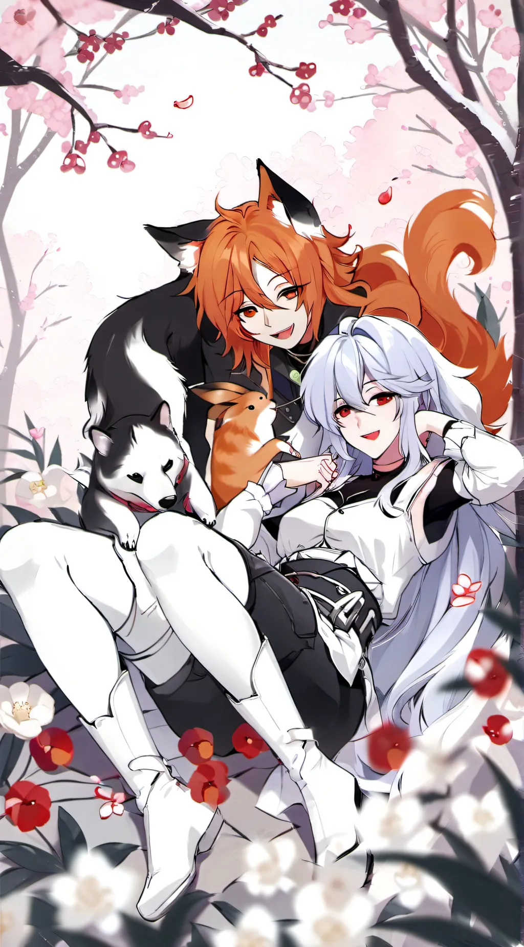 ai character: cat nap and dog da background