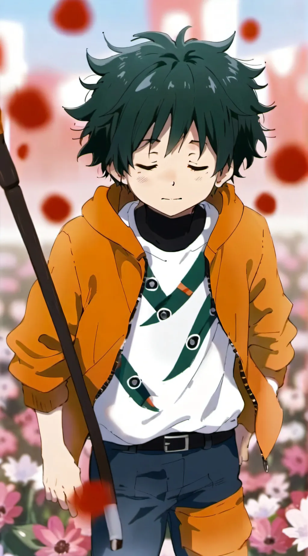 ai character: Blind Deku background