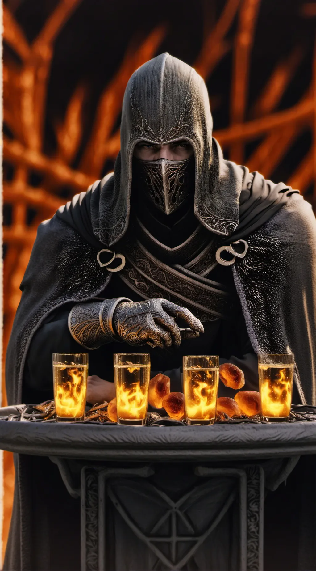 ai character: Aaron the night background