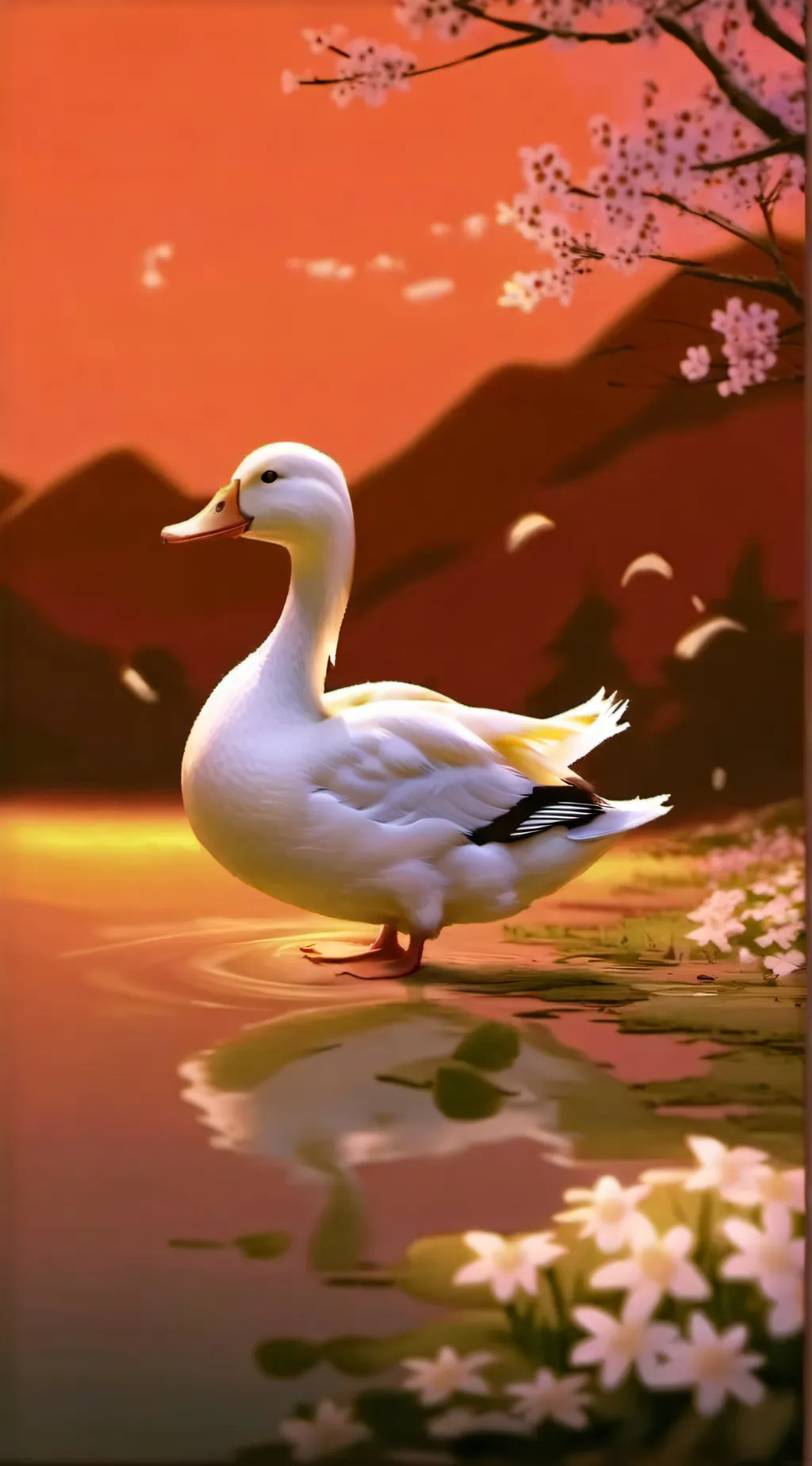 ai character: duck infection  background