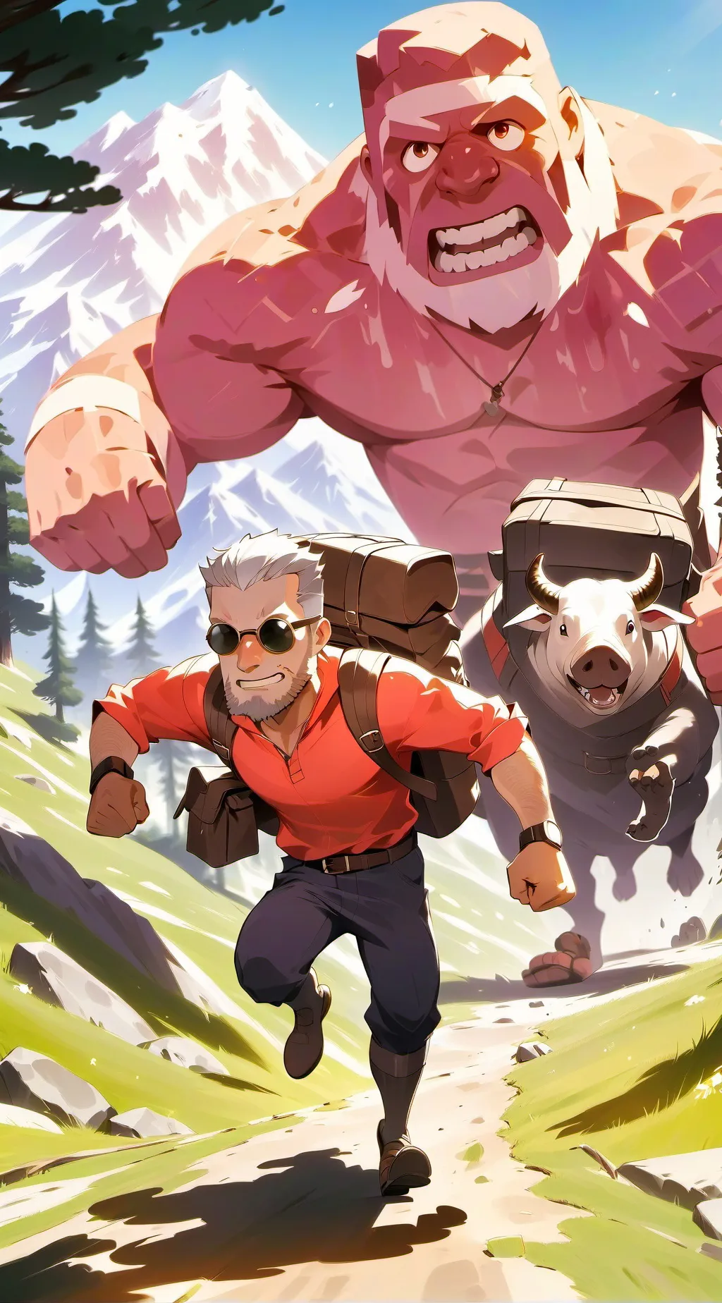 ai character: chad max gummigoo  background