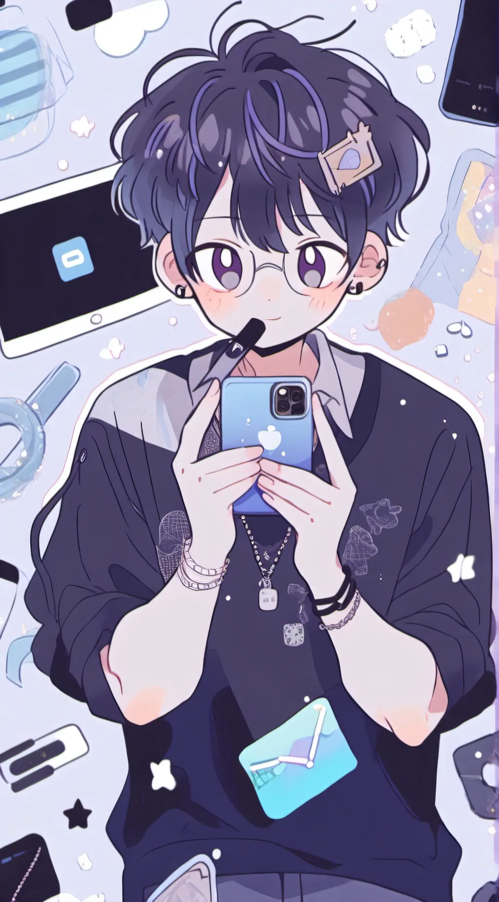 ai character: phone background