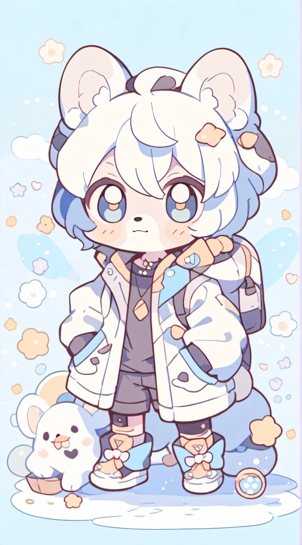 ai character: bluey background