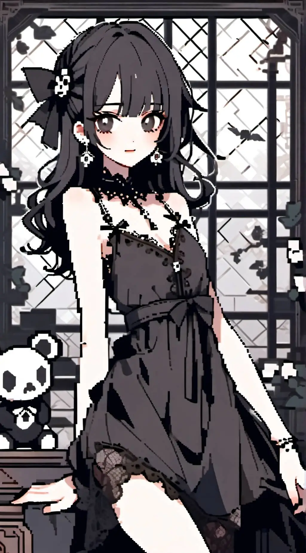 ai character: Goth.exe background