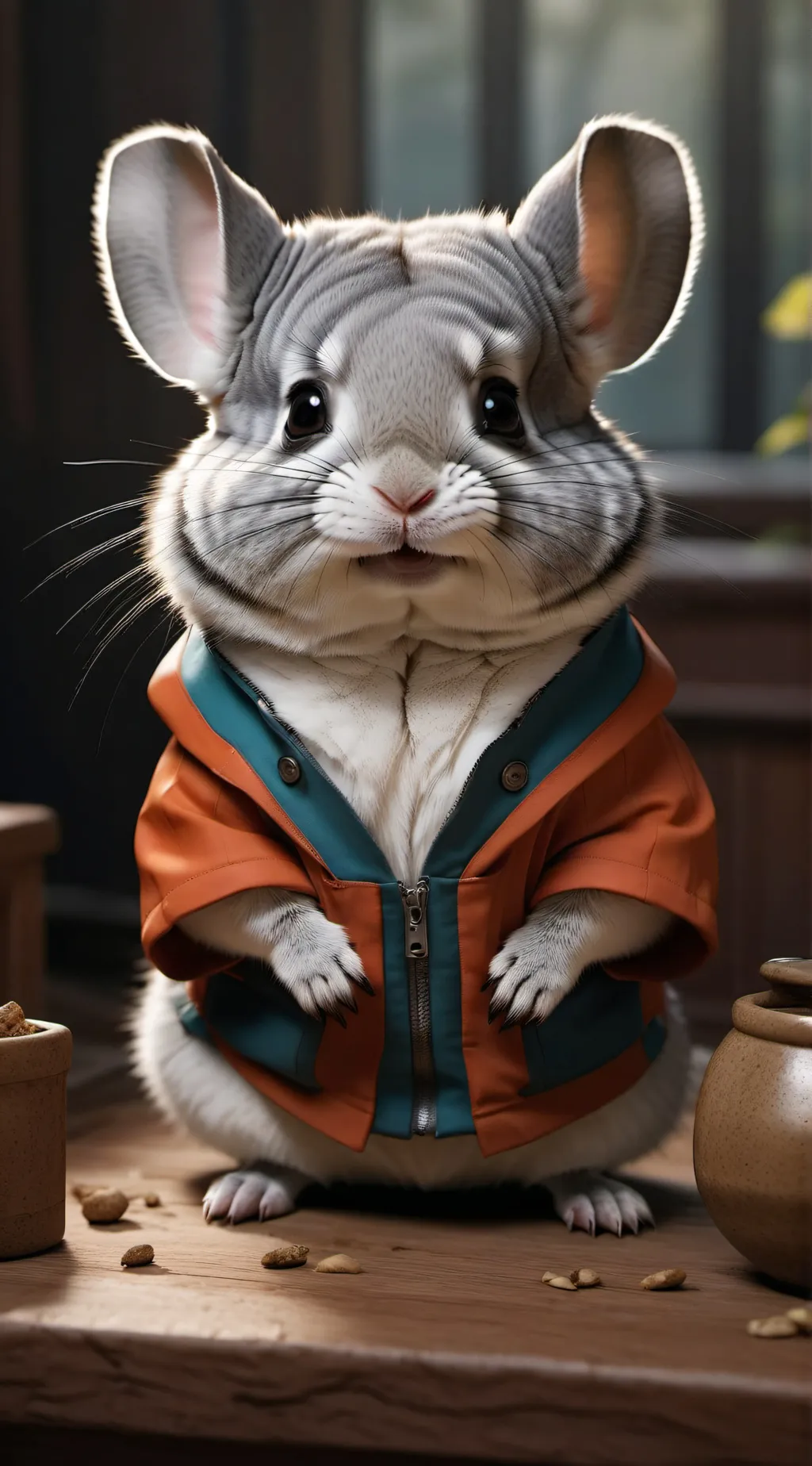 ai character: CHINCHILLA  background