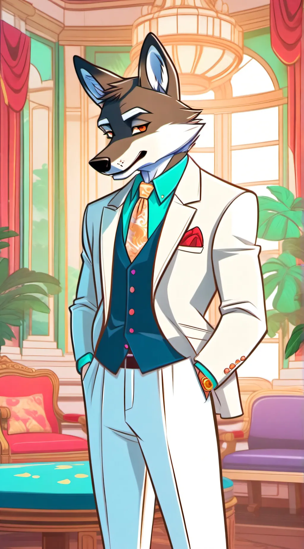 ai character: Mr wolf background