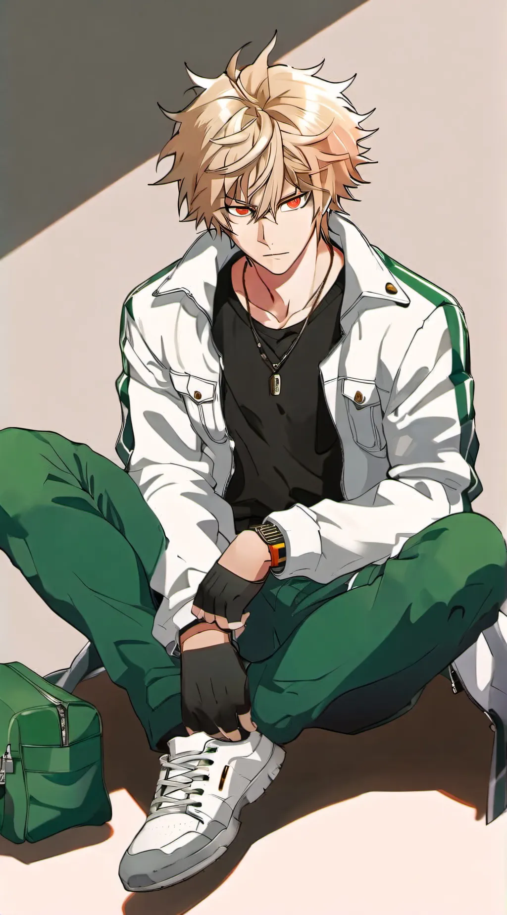 ai character: Katsuki Bakugo  background