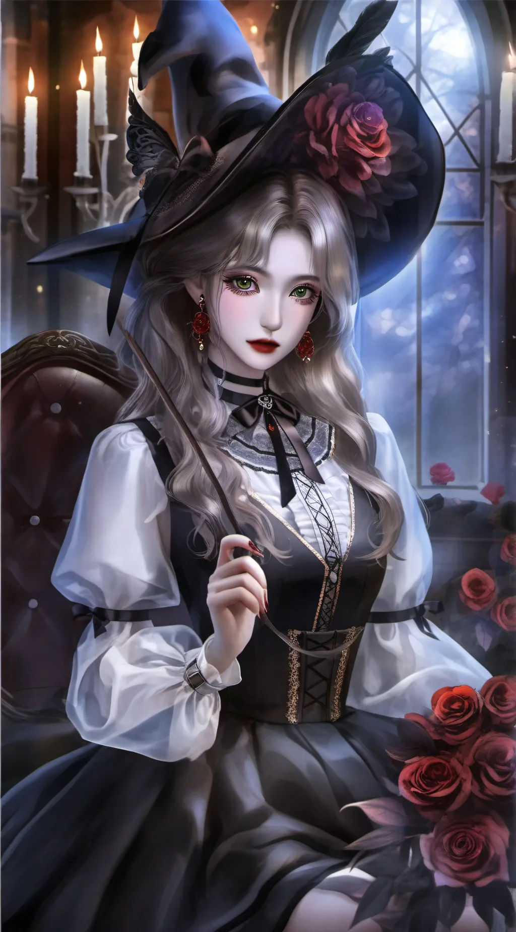 ai character: holy witch background