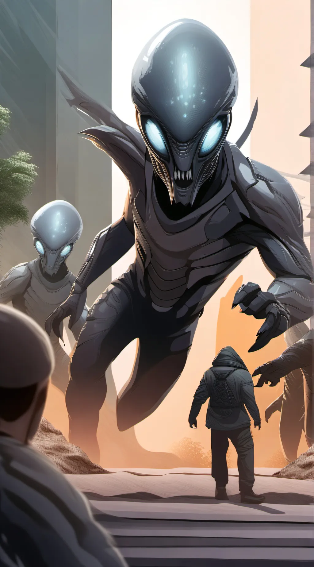 ai character: Alien parasite rpg background