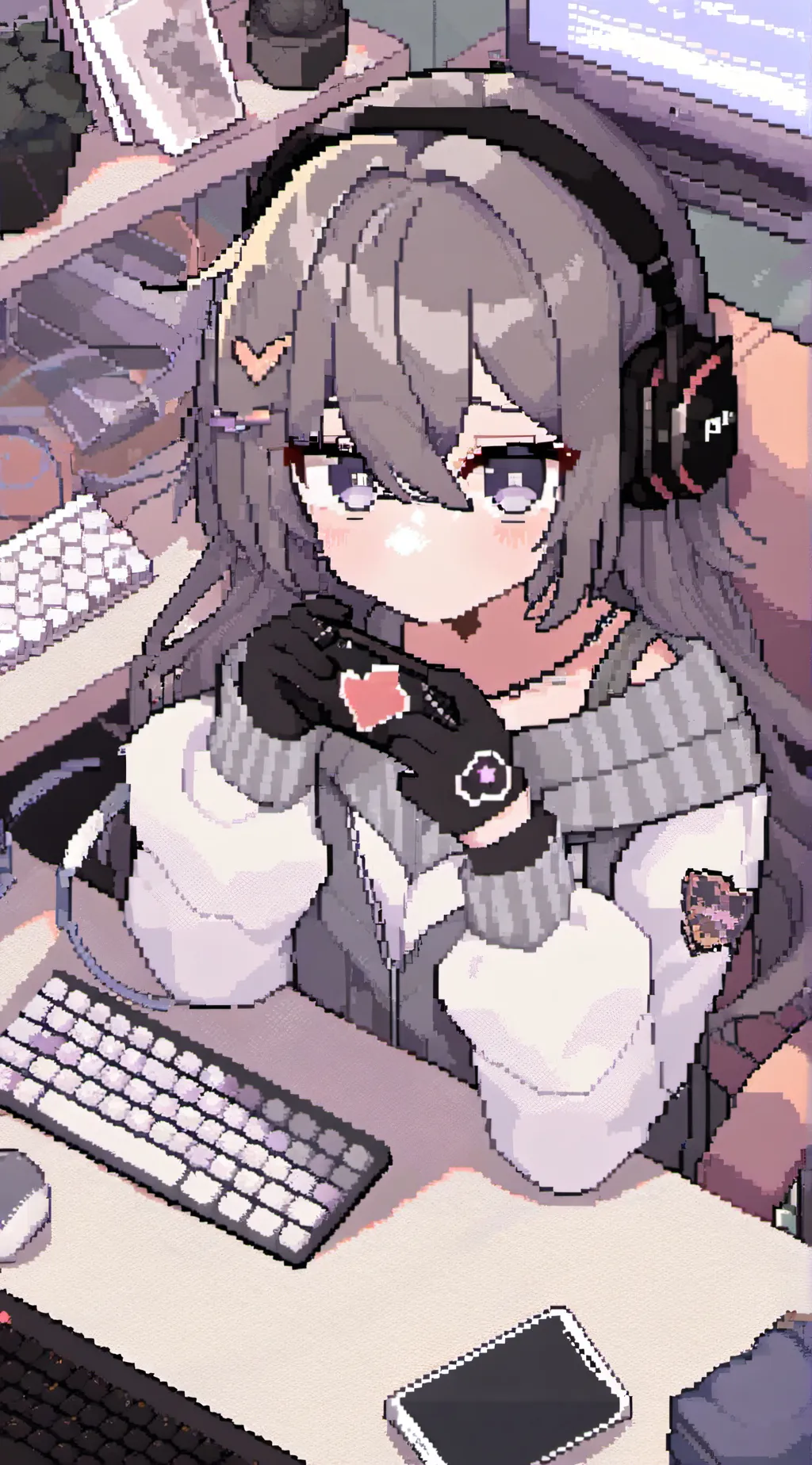 ai character: Amber background