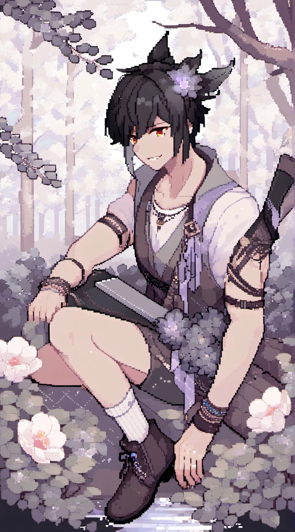 ai character: Aaron from aphmau background