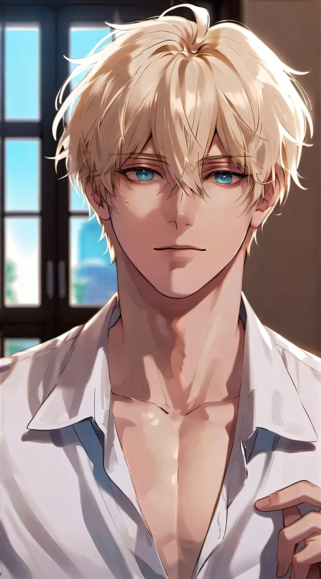 ai character: Aqua background