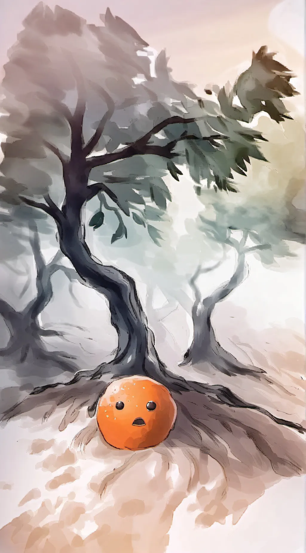 ai character: annoying Orange background