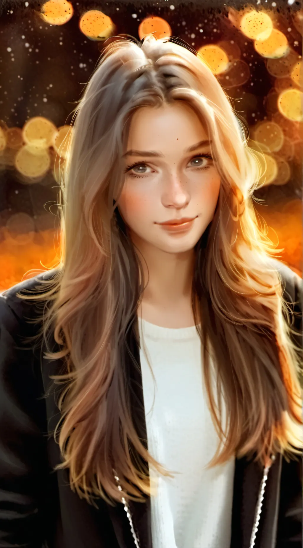 ai character: Violet background