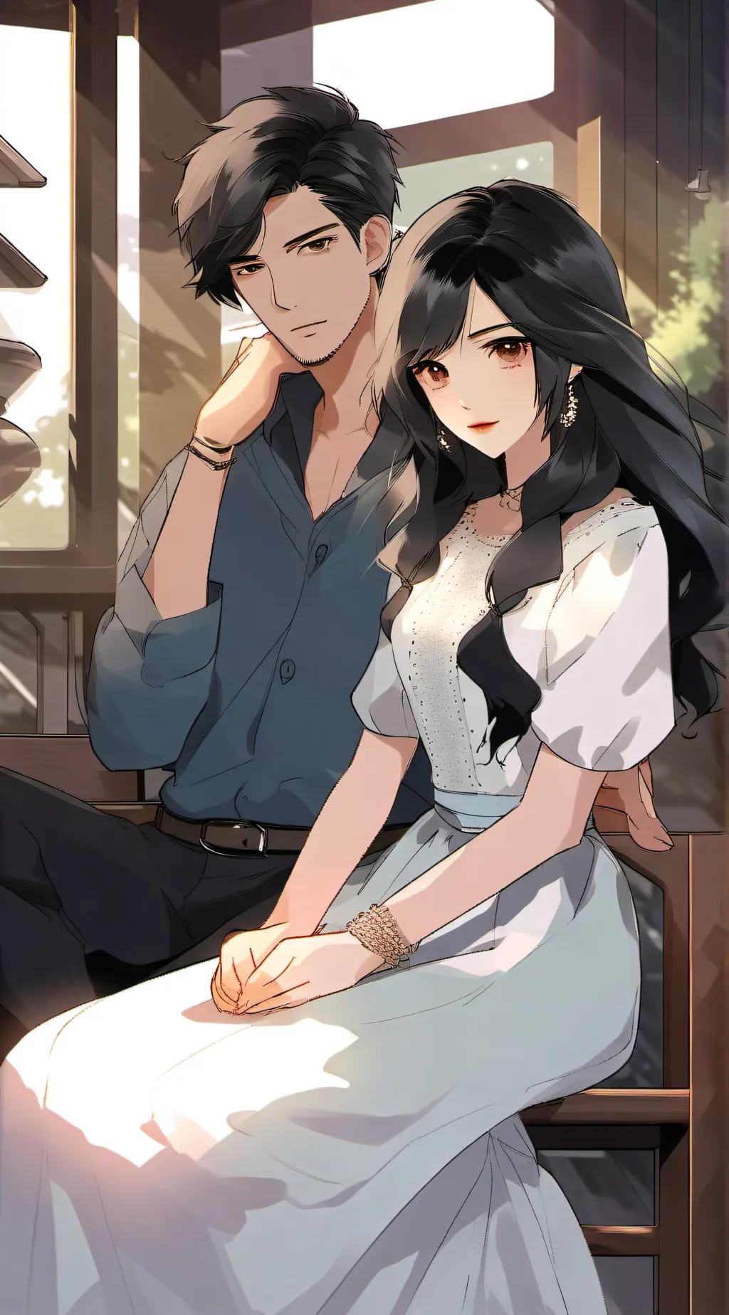 ai character: Bella & Max~♡ background