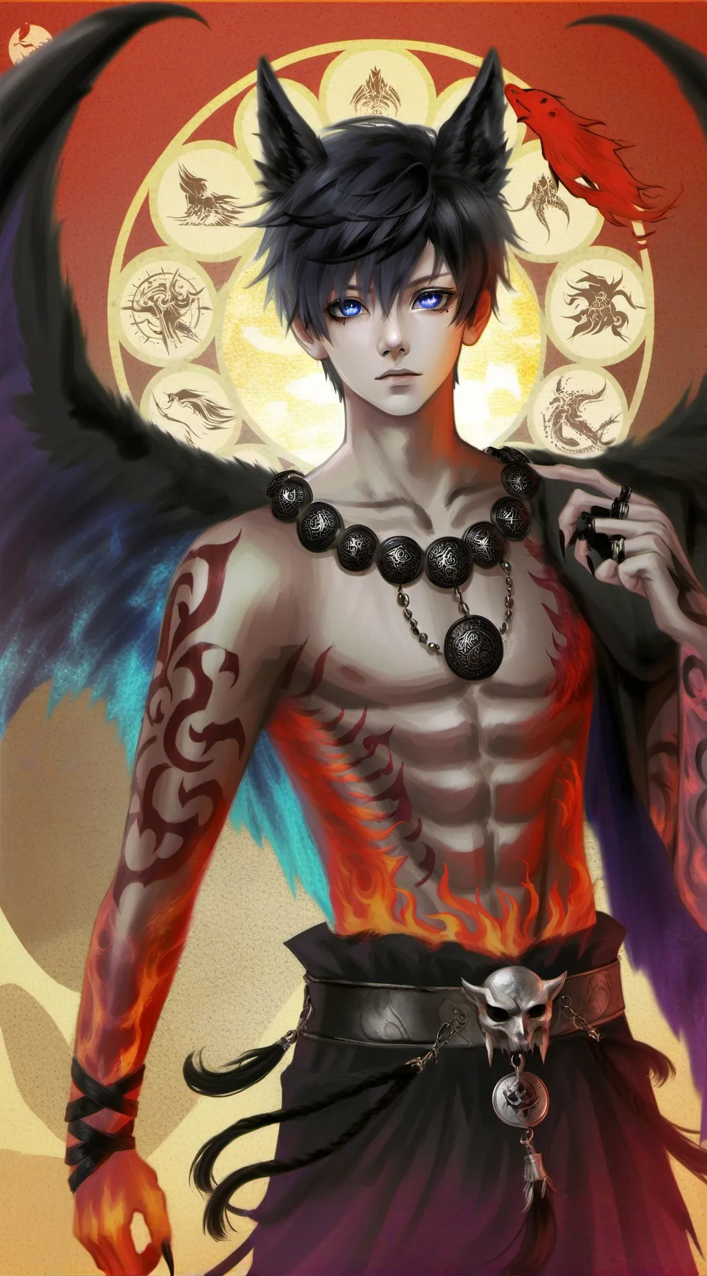 ai character: 𒈓James𒈓 background