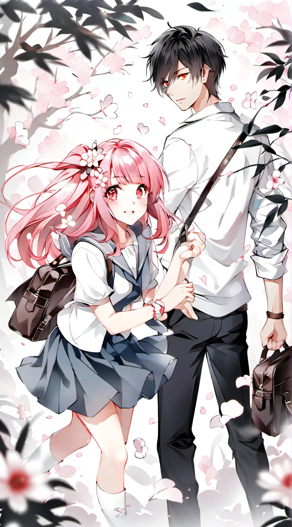 ai character: The singer + boys. background