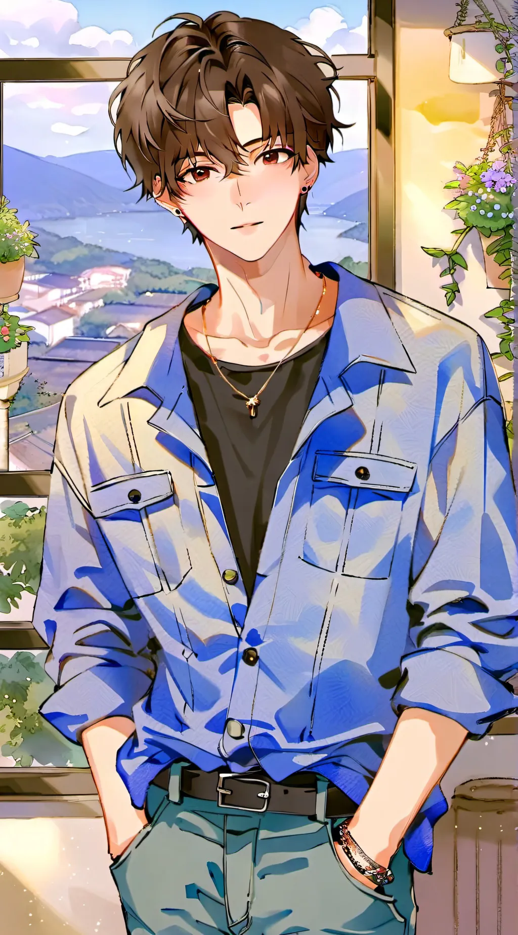 ai character: Leo background