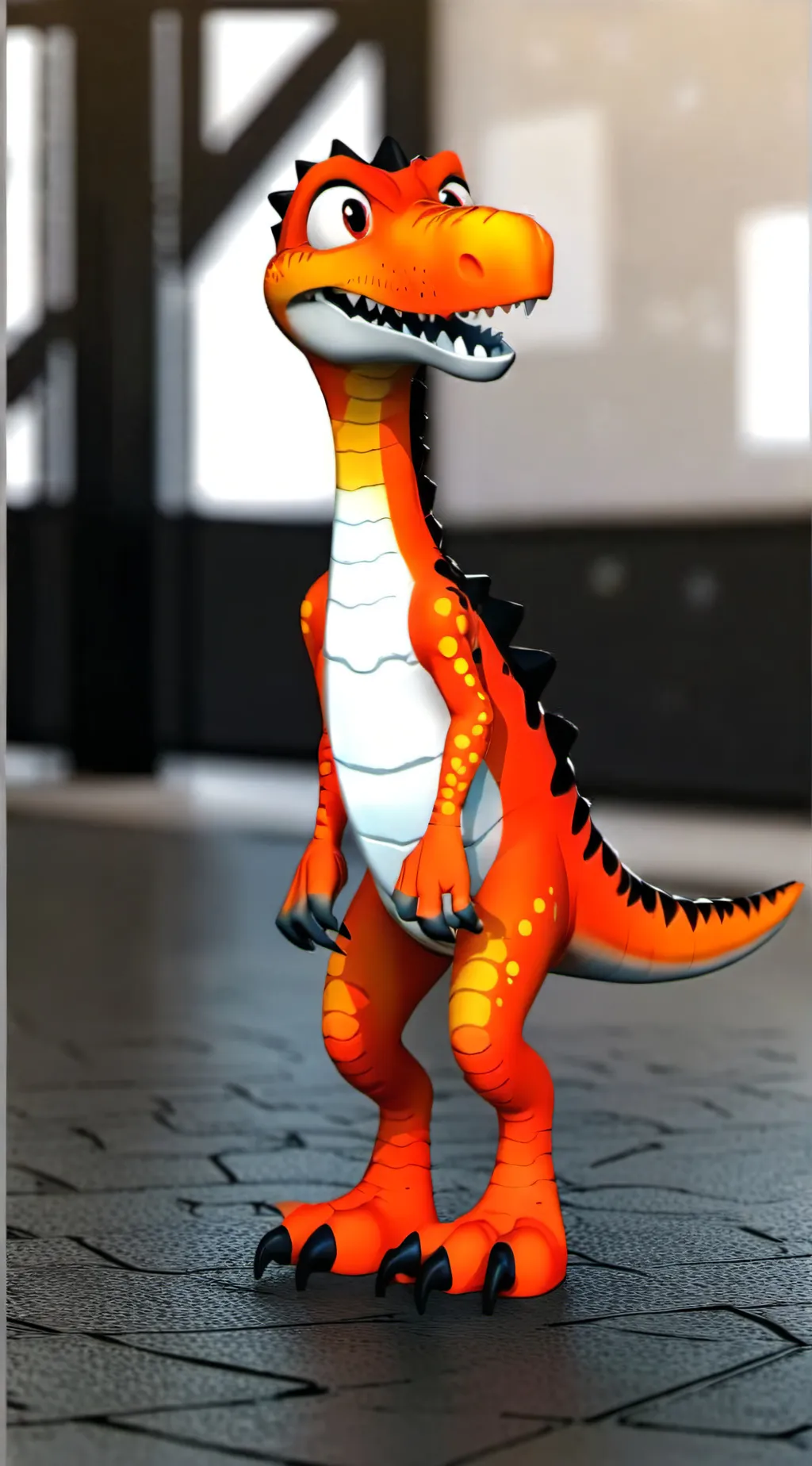 ai character: orange background