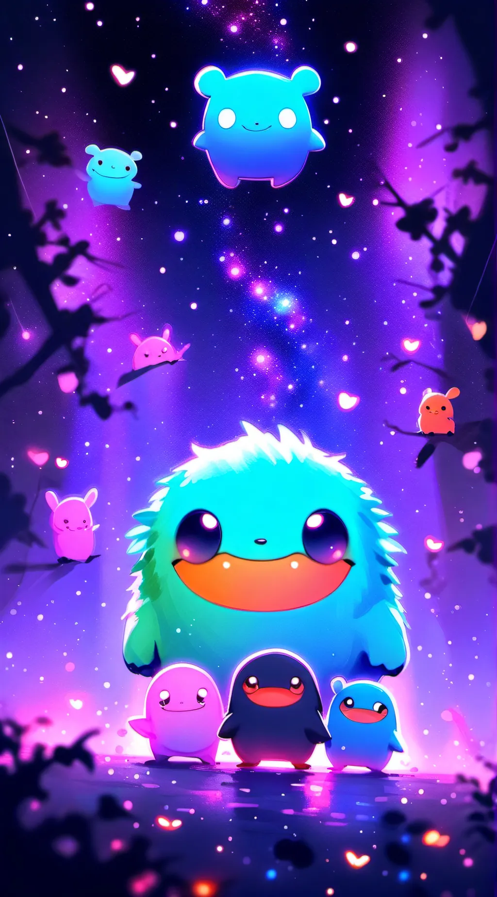 ai character: Smiling Critters  background